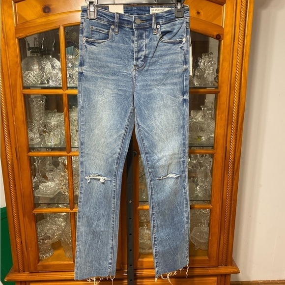 BLANKNYC Women’s High Waist Madison Crop Button Fly Jeans NWT size 25 - Picture 6 of 12